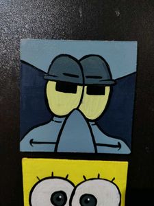 Spongebob Hand-Painted Mini Wall Paintings
