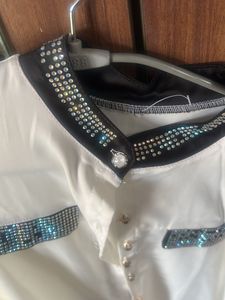 Stylish White Embellished Shirt