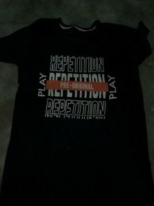 Black Graphic T-Shirt And Pant