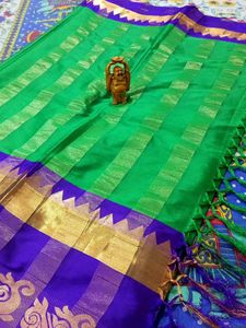 Green &amp; Purple Saree