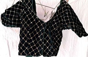 Velvet Emerald Green Blouse