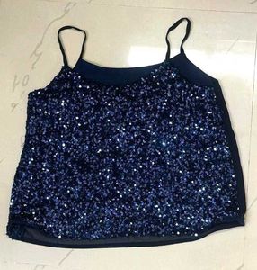 Sparkly Navy Blue Tank Top