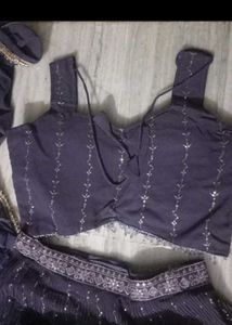 Purple Lehenga Choli Set