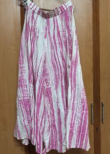 Pink & White Tie-Dye Palazzo Pants