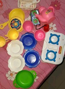 3 Triple Combo Of Kitchen Set, Blocks &amp; Loom Bands