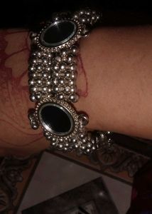 Silver Beaded Bracelet &amp; Earings