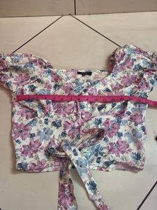 Floral Cute Cropped Top