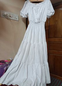 NEW WHITE TIERED DRESS