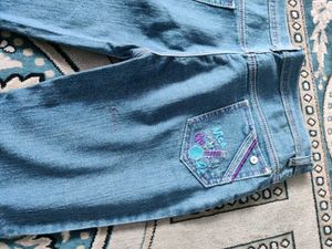 Embroidered Denim Jeans