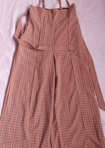 Checkered Wide-Leg Jumpsuit