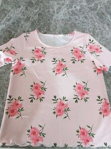Floral Print Pink Top