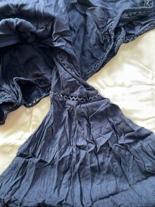 Navy Bell Sleeve Dress