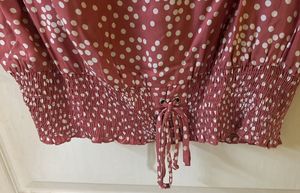 Peach Pink Dotted Top