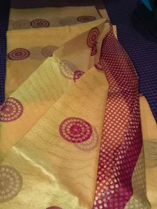 Elegant Yellow &amp; Red Saree