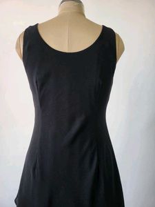Black Beaded Tiered Dress