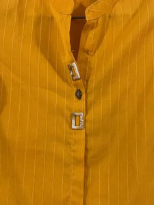 Soch Mustard Striped Kurti