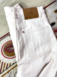 H&amp;M White Wide Leg Jeans