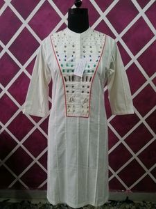Off white embroidery Kurti