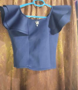 Stylish Navy Blue Blouse