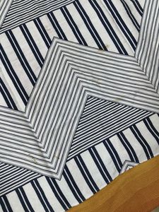Women White Blue Rayon Printed Casual Top