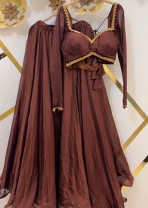 Brown Lehenga Choli Set