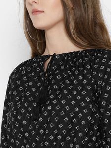 Black &amp; White Print Dress