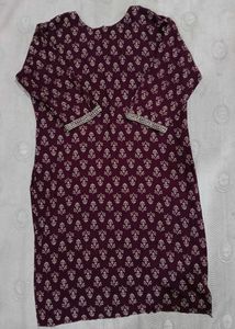 Printed Pure Cotton Kurti In New Condition