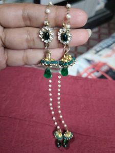 Emerald Jhumka Earrings