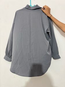Gray Button Down Tunic