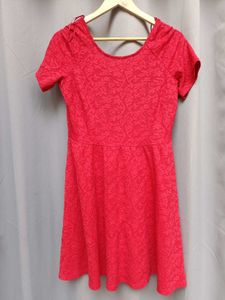Imported Red Fit &amp; Flare Dress