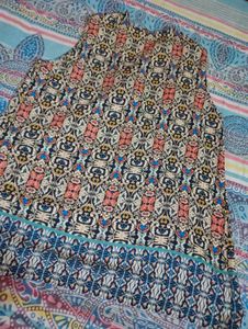 A Line Multicolour Floral Long Top