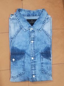 Denim Button-Up Shirt