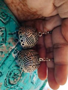 Silver Jhumka Earrings