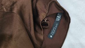 Zara Brown Corset Top