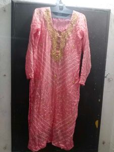 Pink Embroidered Kurta Set