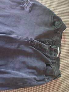 Distressed Denim Bermuda Shorts