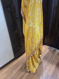 🎊Sale🎊Elegant Yellow Saree