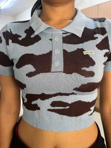 Fancy Sky Blue Crop Top