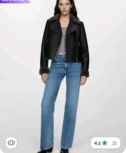 Mango Faux Leather Jacket