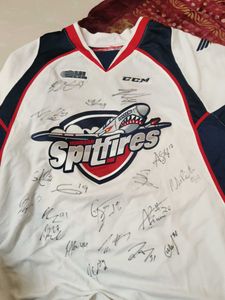 Signed Windsor Spitfires Hockey Jersey