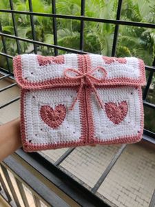 Crochet Heart Ipad &amp; Book Cover