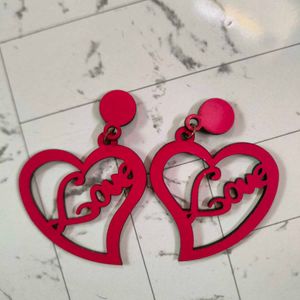 Love Heart Dangle Earrings