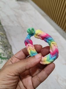 Rainbow Shade Handmade Rubber Bracelet