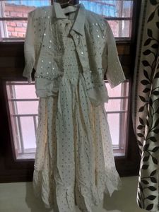 Mirror Work Gown With Jacket
