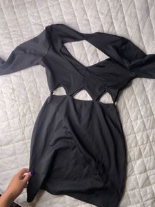Waist Cutout Imported Bodycon