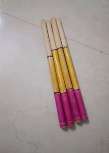 4 Wooden Dandiya Sticks