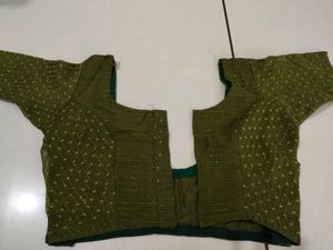 Olive Green Saree