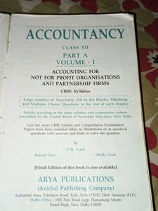 Accountancy Class XII - APC