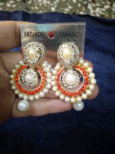 Gold Plated Contemporary Drop Earring (Chandbalis)