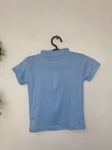 blue crop top